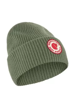 Fjallraven caciula de lana 1968 Logo culoarea verde, de lana, din tricot gros imagine