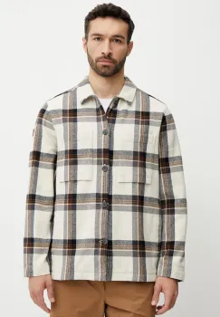 Fjallraven camasa Singi Flannel Overshirt M barbati, culoarea bej, cu guler clasic, relaxed, F12600226.113.555 imagine