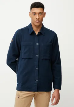 Fjallraven geaca cu aspect de camasa Singi Flannel Overshirt M culoarea bleumarin, de tranzitie, F12600226.555 imagine