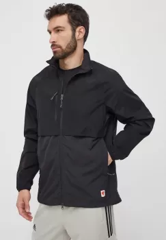 Fjallraven geaca HC Hybrid Wind Jacket barbati, culoarea negru, de tranzitie, F12500138 imagine