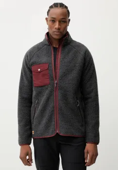 Fjallraven hanorac fleece Vardag Pile Fleece M culoarea gri, neted, F84158.030.352 imagine
