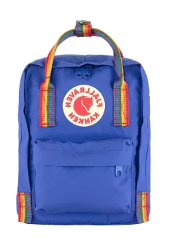 Fjallraven rucsac Kanken Rainbow Mini culoarea albastru marin, mic, cu imprimeu, F23621 imagine