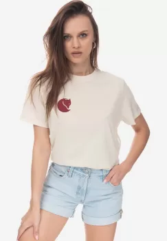 Fjallraven tricou culoarea bej, neted F87153.113-113 imagine