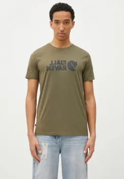 Fjallraven tricou Fjallraven Logo T-shirt M barbati, culoarea verde, modelator, F87310.625 imagine