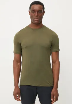 Fjallraven tricou sport Abisko Wool culoarea verde, uni, F87193 imagine