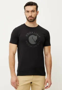 Fjallraven tricou sport Fjallraven Fox culoarea negru, cu imprimeu, F87052 imagine