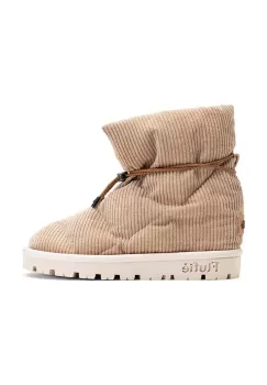 Flufie cizme de iarna Cord culoarea galben imagine