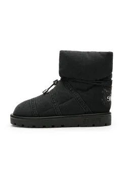 Flufie cizme de iarna culoarea negru, S10 imagine