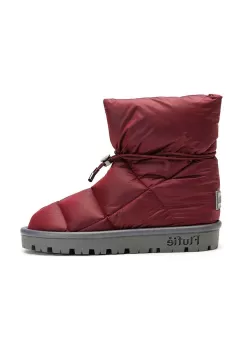 Flufie cizme de iarna Metallic culoarea bordo imagine