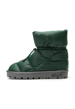 Flufie cizme de iarna Metallic culoarea verde imagine