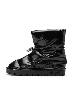 Flufie cizme de iarna Shiny culoarea negru imagine