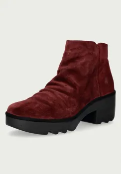 Fly London  botine cu toc pentru femei din piele intoarsa TULP592FLY imagine