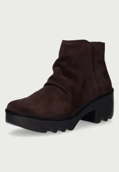 Fly London botine cu toc pentru femei din piele intoarsa TULP592FLY imagine