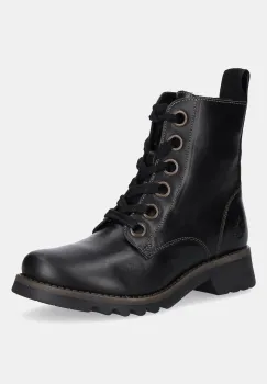 Fly London cizme de piele RAGI539FLY culoarea negru, cu toc plat, P144539003 imagine