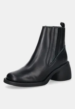 Fly London ghete chelsea de piele HAIL310FLY culoarea negru, cu toc drept, P145310003 imagine