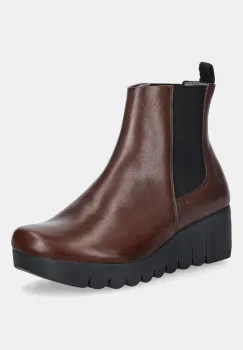 Fly London ghete chelsea de piele VAZE177FLY culoarea maro, toc pana, P145177001 imagine