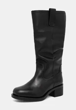 Fly London ghete de piele RINT246FLY culoarea negru, cu toc plat, P145346000 imagine