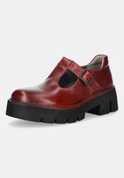 Fly London pantofi de piele BAIZ162FLY culoarea rosu, cu platforma, P211162003 imagine