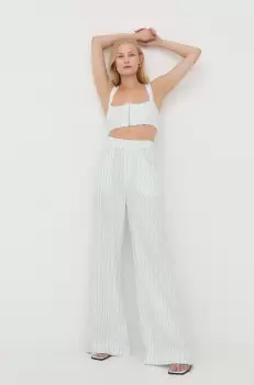 For Love & Lemons pantaloni femei, lat, high waist imagine