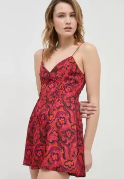 For Love & Lemons rochie culoarea rosu, mini, mulata imagine
