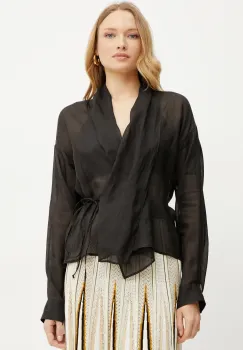 Forte Forte camasa culoarea negru, relaxed, 13891 my shirt imagine