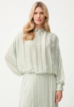 Forte Forte camasa culoarea verde, cu guler stand-up, relaxed, 14123.my.shirt imagine