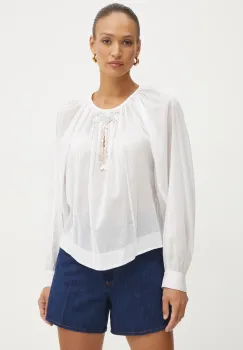 Forte Forte camasa femei, culoarea alb, cu imprimeu, 13534.my shirt imagine