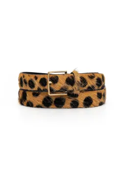 Forte Forte curea de piele culoarea bej, 14221.my.belt imagine