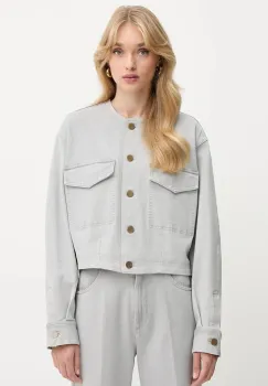 Forte Forte geaca jeans culoarea gri, de tranzitie, oversize, 14029.my.shirt imagine
