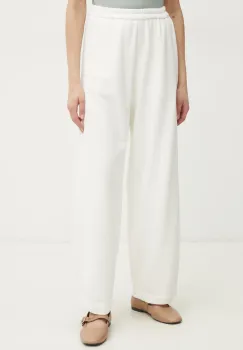 Forte Forte pantaloni de trening din bumbac culoarea alb, neted, 13636.my pants imagine