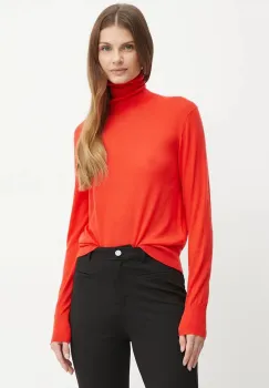 Forte Forte pulover femei, culoarea rosu, light, cu guler, 13335_my knit imagine