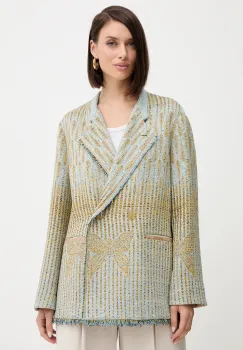 Forte Forte sacou cu doua randuri de nasturi, cu model, 14006.my.coat imagine