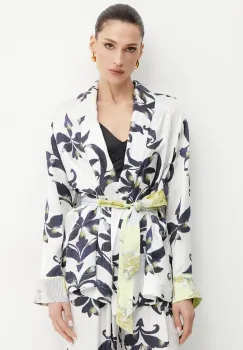 Forte Forte sacou culoarea alb, desfacut, cu imprimeu, 13901 my jacket imagine