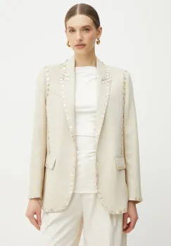 Forte Forte sacou din lana culoarea bej, un singur rand de nasturi, 13529bis.my jacket imagine