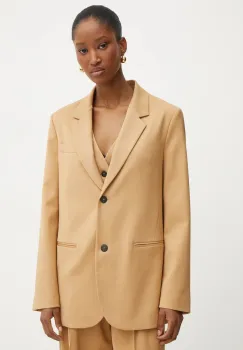 Forte Forte sacou din lana culoarea maro, un singur rand de nasturi, neted, 13219_my jacket imagine