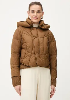 Fracomina geaca culoarea maro, de iarna, oversize, FJ25WC3002O42301 imagine