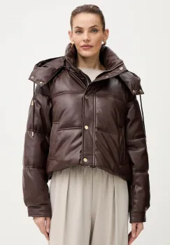 Fracomina geaca culoarea maro, de iarna, oversize, FS25WC3002P41101 imagine