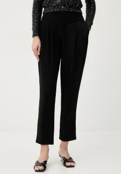 Fracomina pantaloni culoarea negru, fason tigareta, high waist, FJ25WV4004W42901 imagine