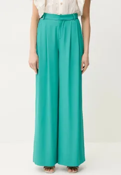 Fracomina pantaloni culoarea turcoaz, lat, high waist, FS25SV3012W47601 imagine
