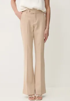 Fracomina pantaloni femei, culoarea bej, evazati, medium waist, FR25SVA004W42901 imagine