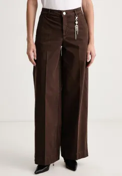 Fracomina  pantaloni straight pentru femei din bumbac cu elastan imagine
