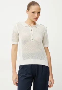 Fracomina tricou polo femei, culoarea alb, FS25ST7001K51401 imagine