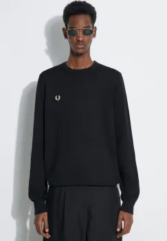 Fred Perry pulover de lana Classic Crew Neck Jumper imagine