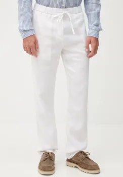 Frescobol Carioca pantaloni din in culoarea alb, cu fason chinos, 1240.01 imagine