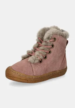 Froddo cizme de iarna pentru copii din piele intoarsa MINNI SUEDE LACES culoarea roz, G2110140 imagine