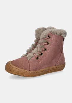 Froddo cizme de iarna pentru copii din piele intoarsa MINNI SUEDE LACES culoarea roz, G2110140 imagine