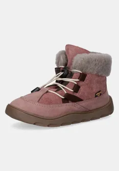 Froddo cizme de iarna pentru copii din piele intoarsa ZERU TEX COSY BAREFOOT culoarea roz, G3110258 imagine