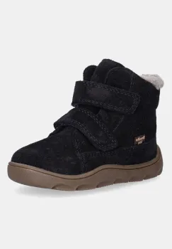 Froddo cizme de iarna pentru copii din piele intoarsa ZERU TEX FURRY BAREFOOT culoarea bleumarin, G2110151 imagine