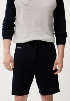 FROM FUTURE pantaloni scurti din lana culoarea bleumarin, MSH02672 imagine