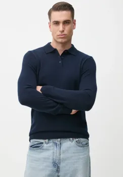 FROM FUTURE pulover de casmir barbati, culoarea albastru marin, light, MPP00015 imagine